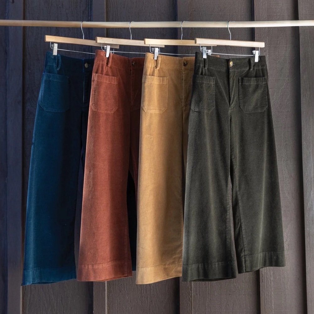 Velvet Heart Wide Leg Pants - Blue, Brown, Tan, Black